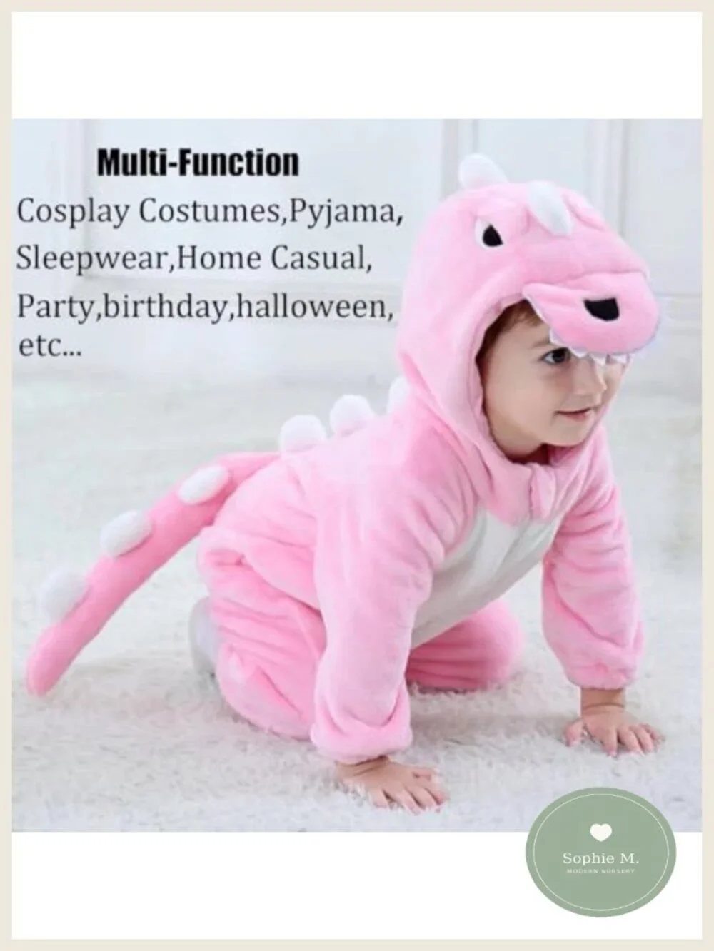 Baby Animal Costume Romper, Flannel Zipper Onesie, Halloween Outfit
